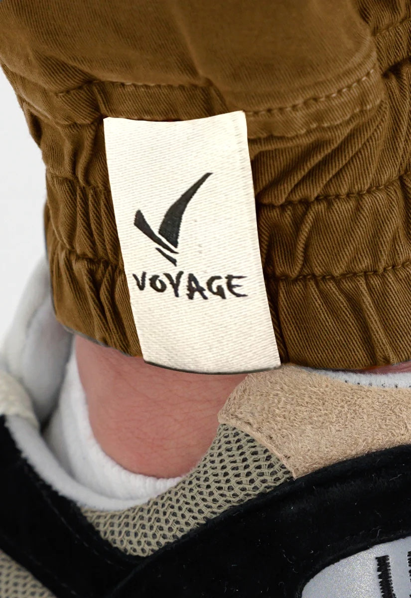 Voyage’s Twill Joggers (Taupe)