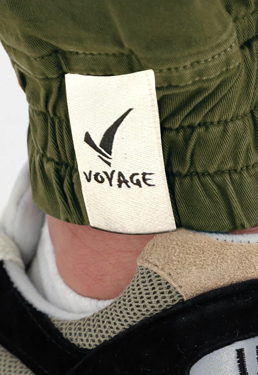 Voyage’s Twill Joggers (Dark Olive)