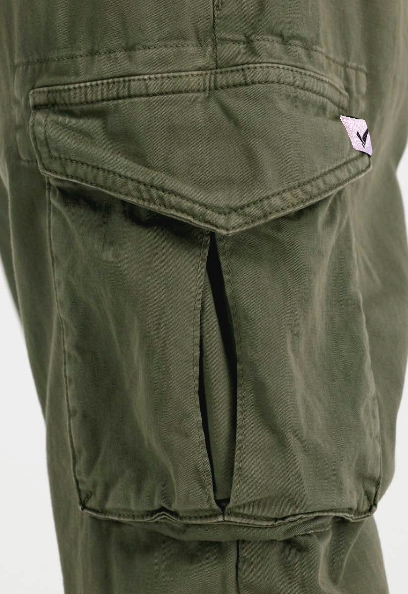 Voyage’s Twill Joggers (Dark Olive)