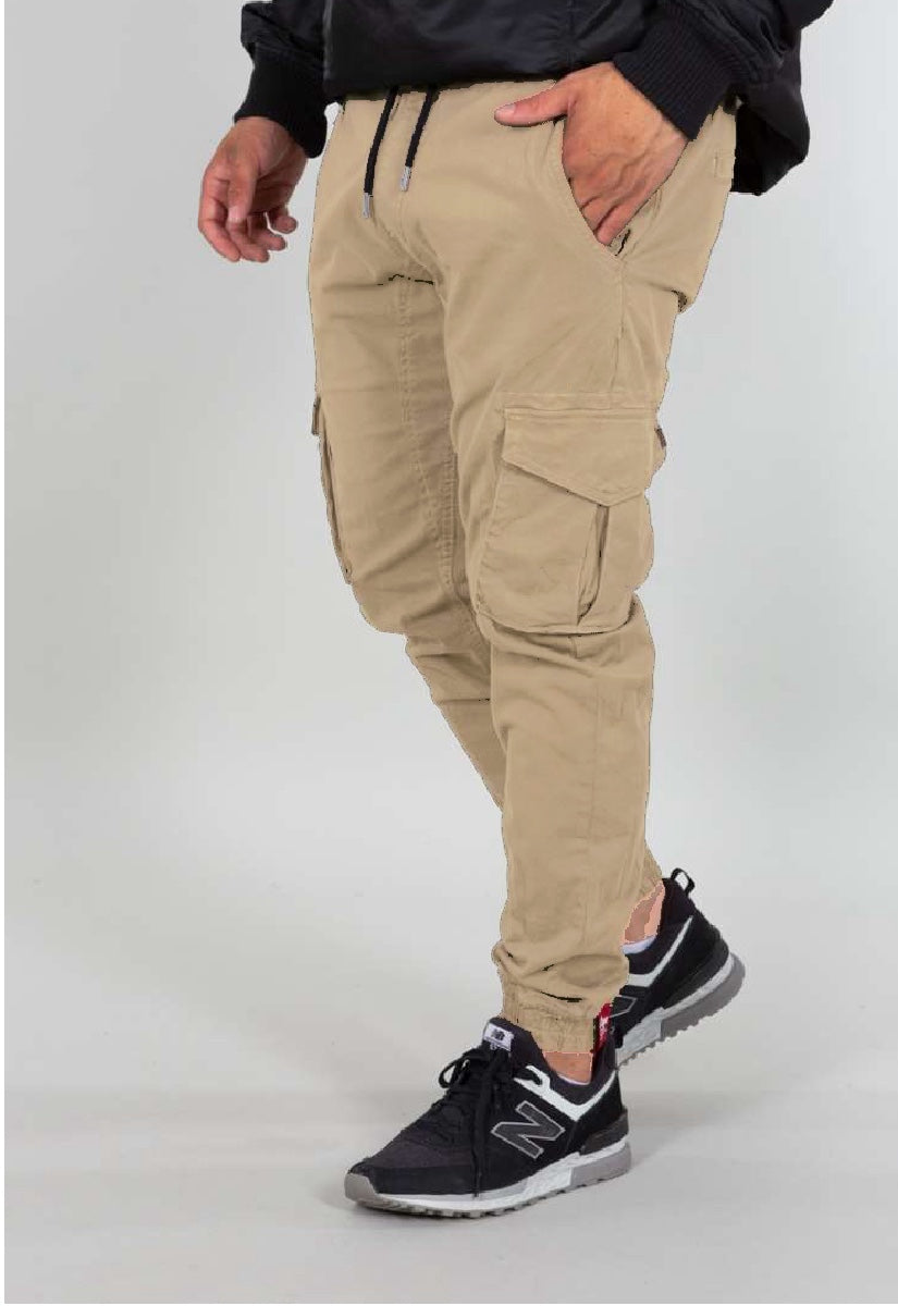 Voyage’s Twill Joggers (Sand)