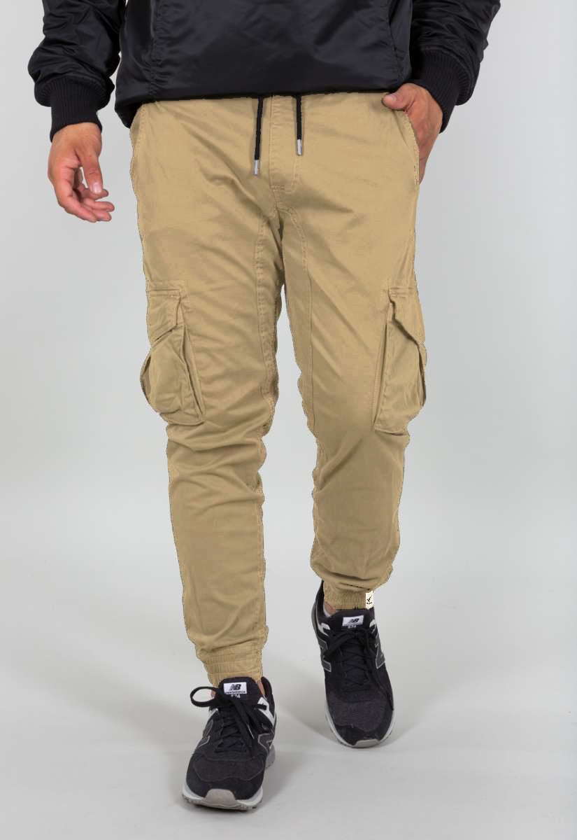 Voyage’s Twill Joggers (Sand)